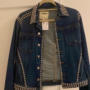 L”Agence Studded Jean Jacket, Brand New